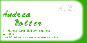 andrea molter business card